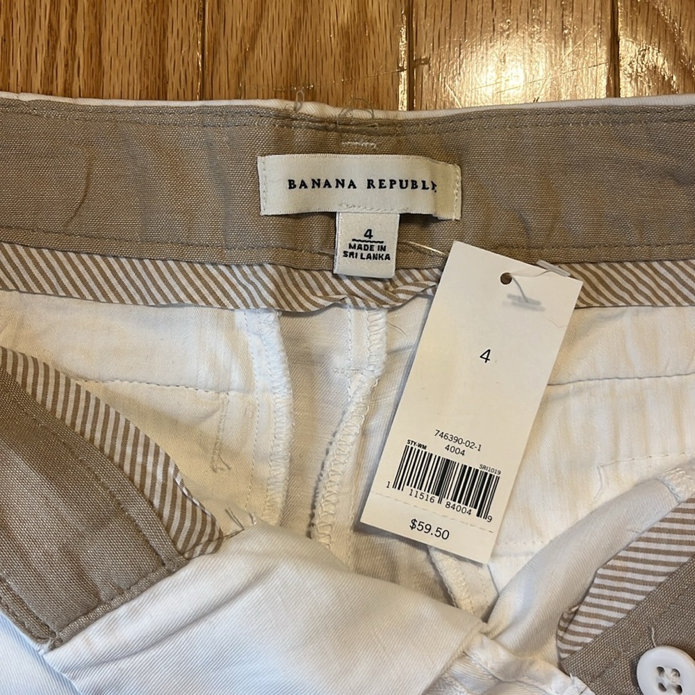 Women’s White Banana Republic Shorts Size 4 - Picture 2 of 3